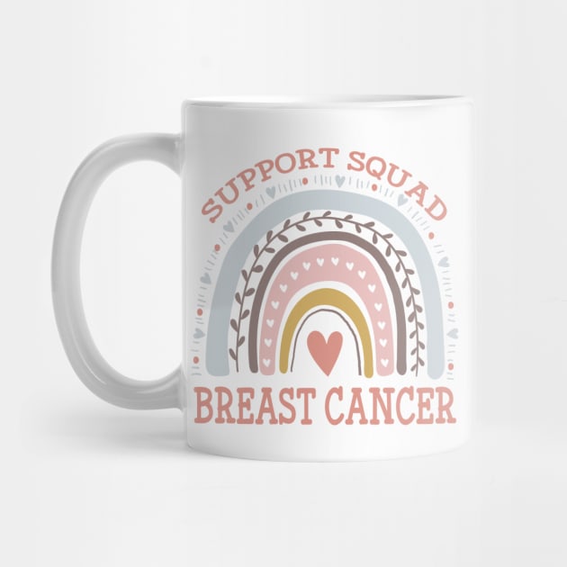 Support Squad Breast Cancer Awareness Rainbow by Gravity Zero